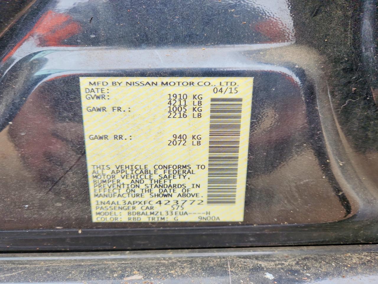 Nissan Altima 2.5 Sv