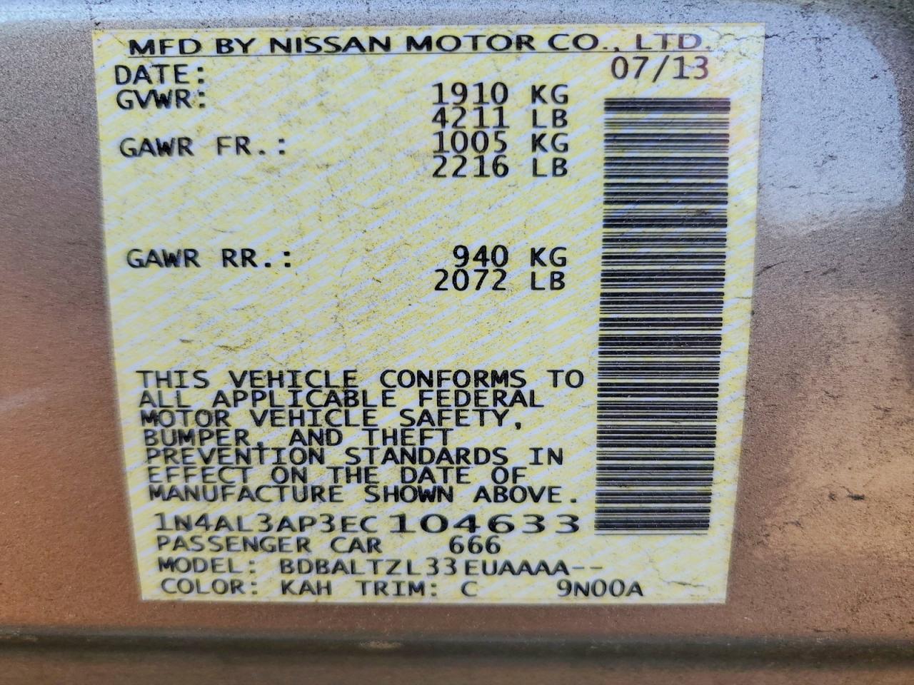 Nissan Altima 2.5 Sv