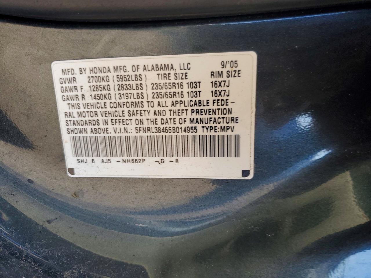 Honda Odyssey Ex