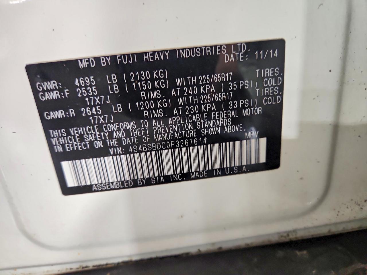 Subaru Outback 2.5i Premium