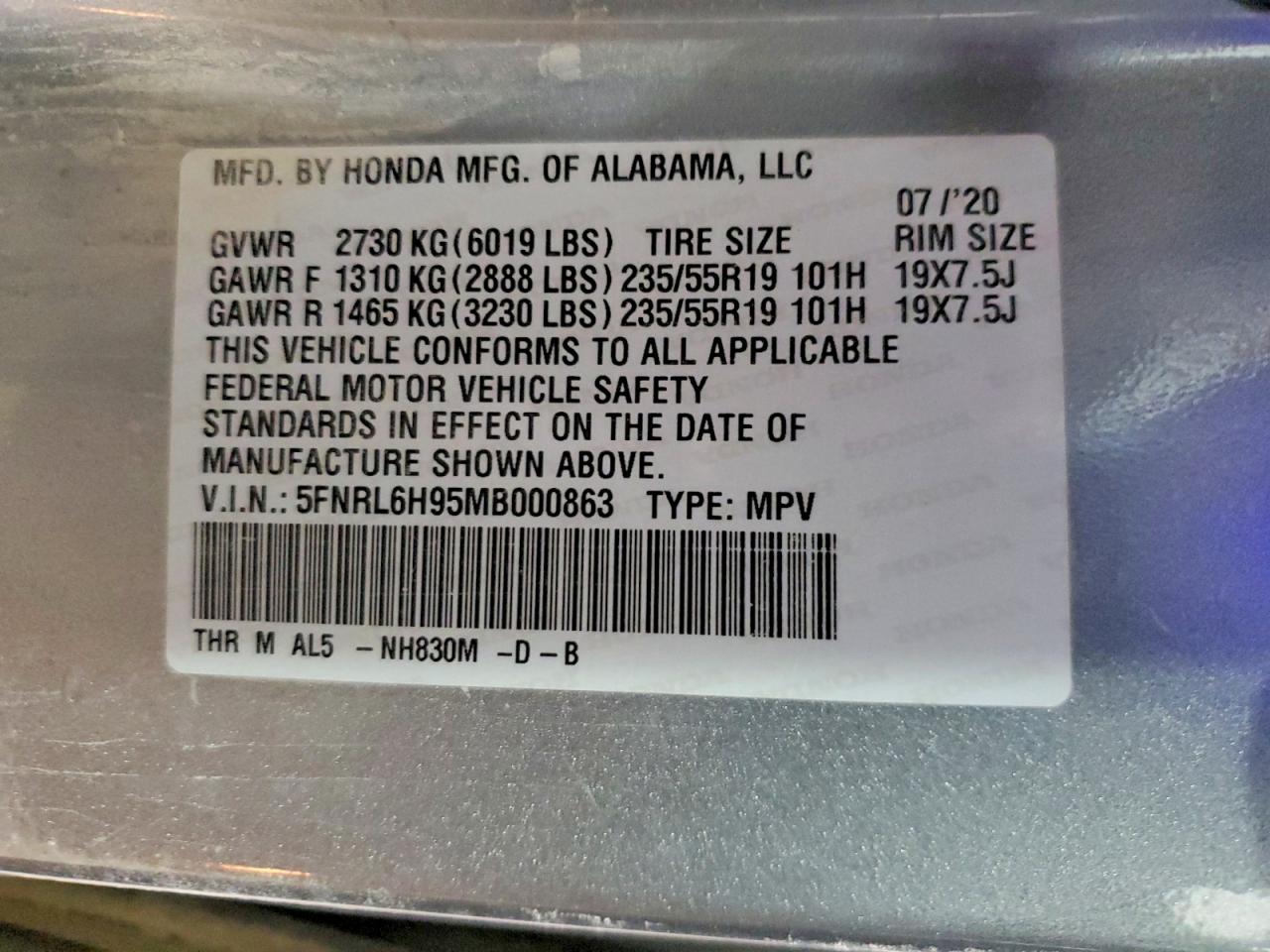 Honda Odyssey Elite