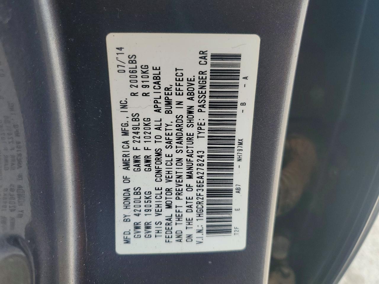 Honda Accord Lx