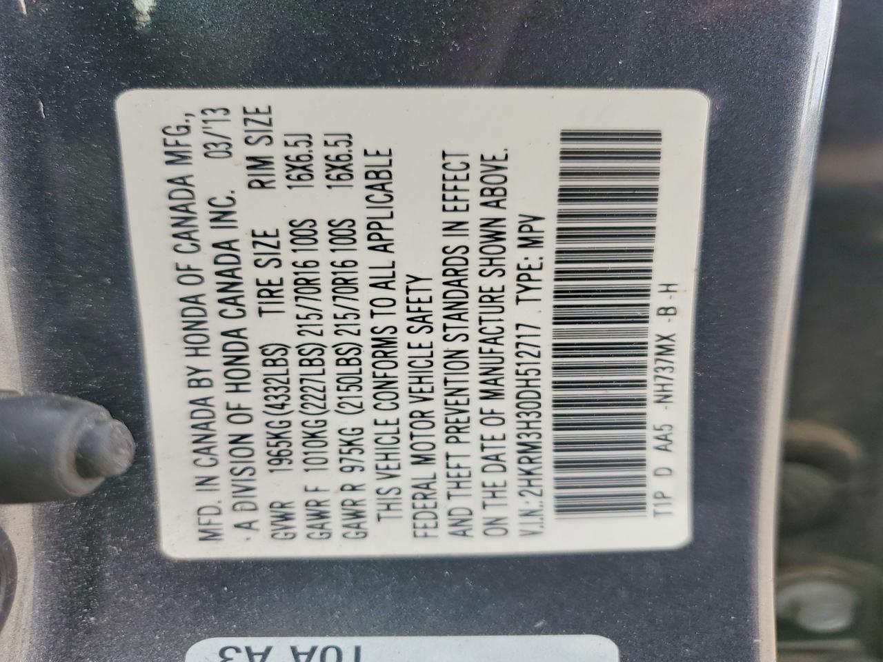 Honda Crv Lx