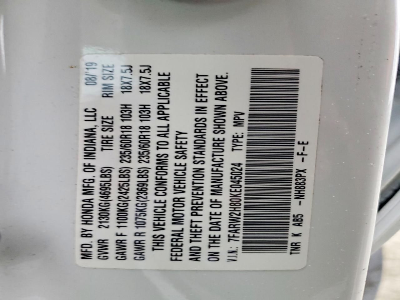 Honda Crv Exl
