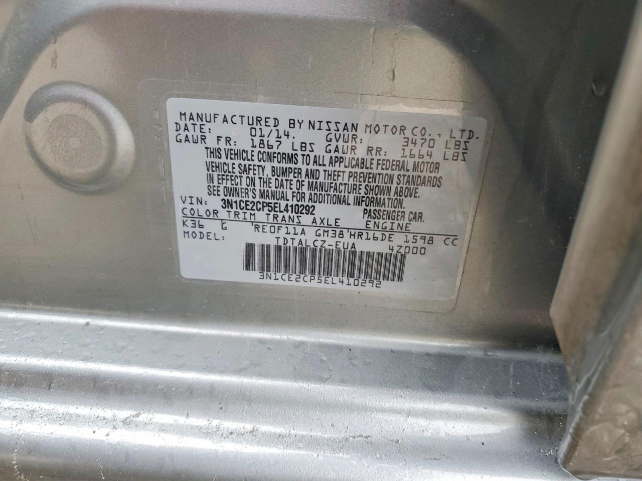 Nissan Versa S Plus