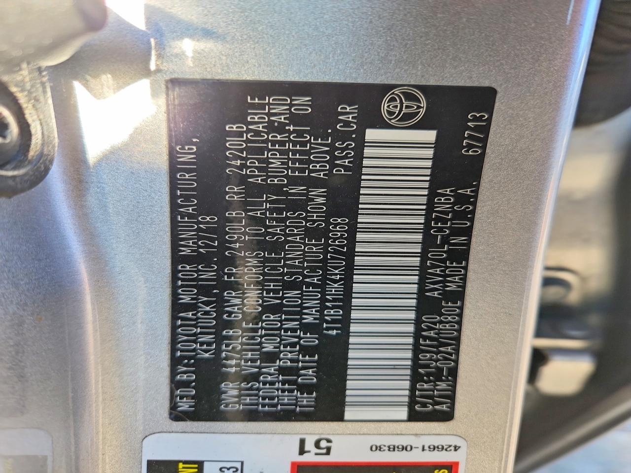 Toyota Camry Le