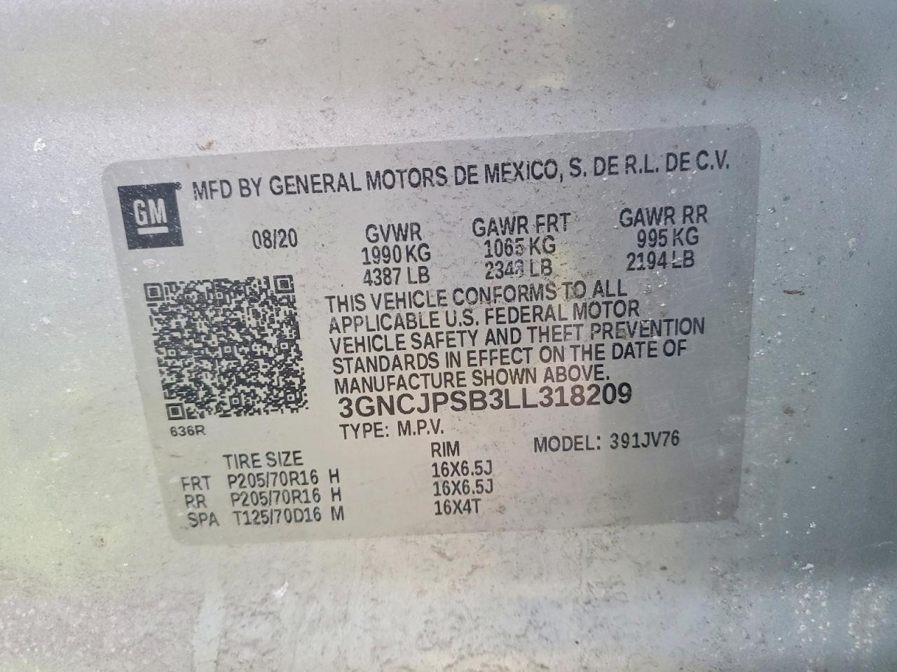 Chevrolet Trax 1lt