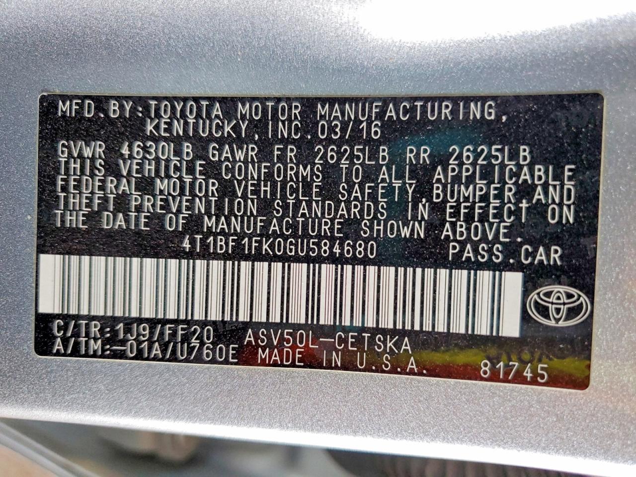Toyota Camry Se