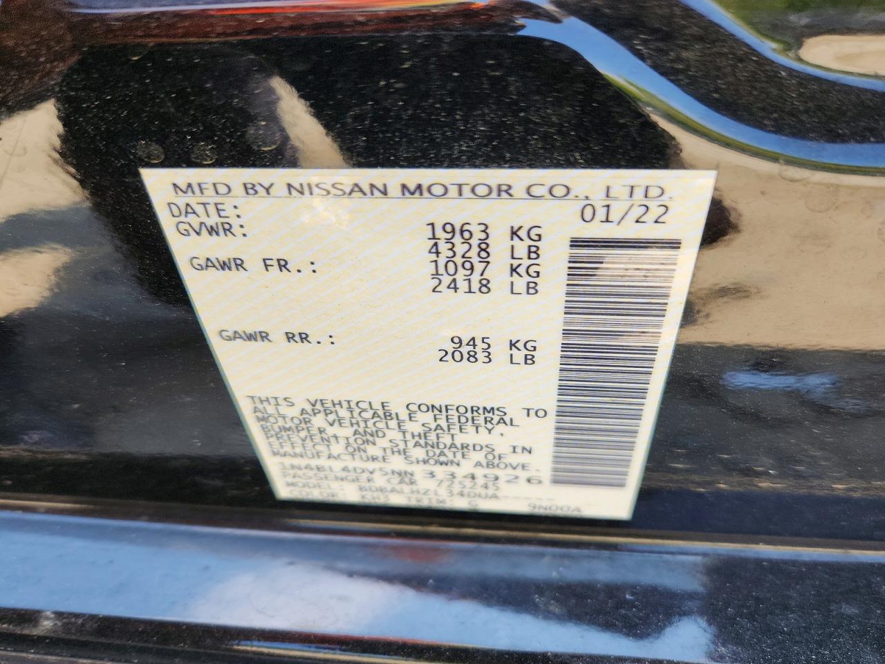 Nissan Altima Sv