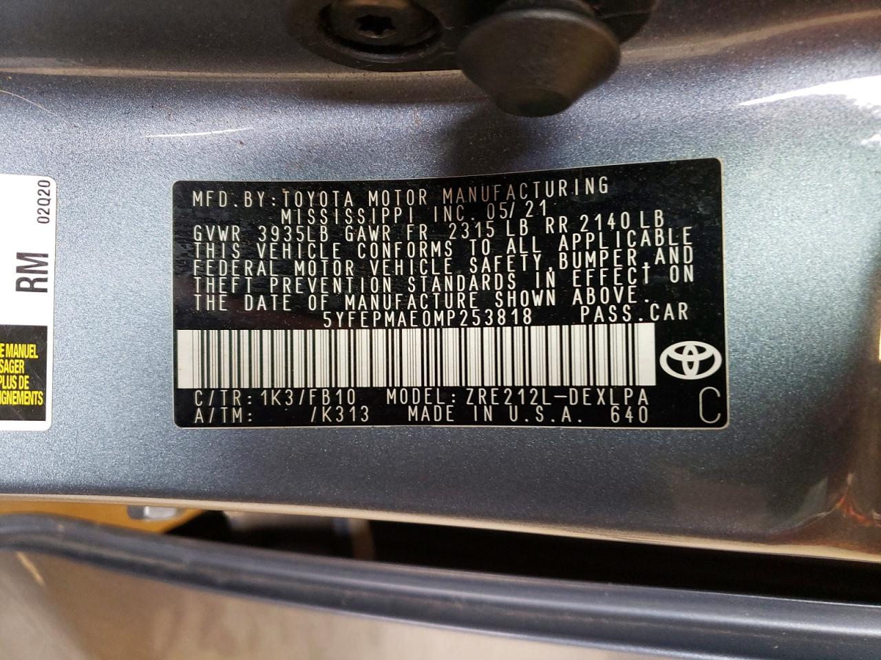 Toyota Corolla Le