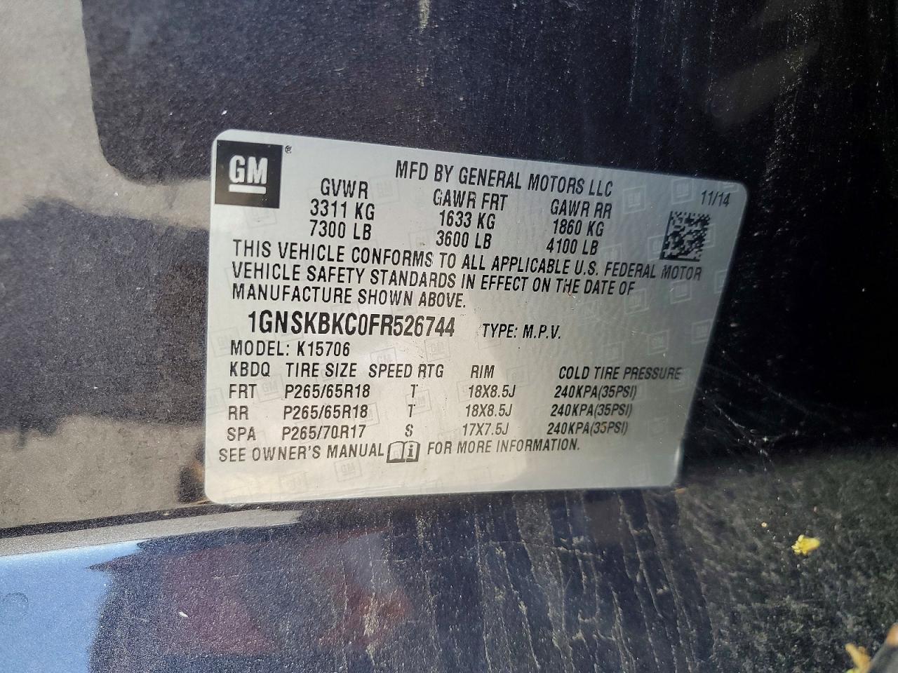 Chevrolet Tahoe K1500 Lt