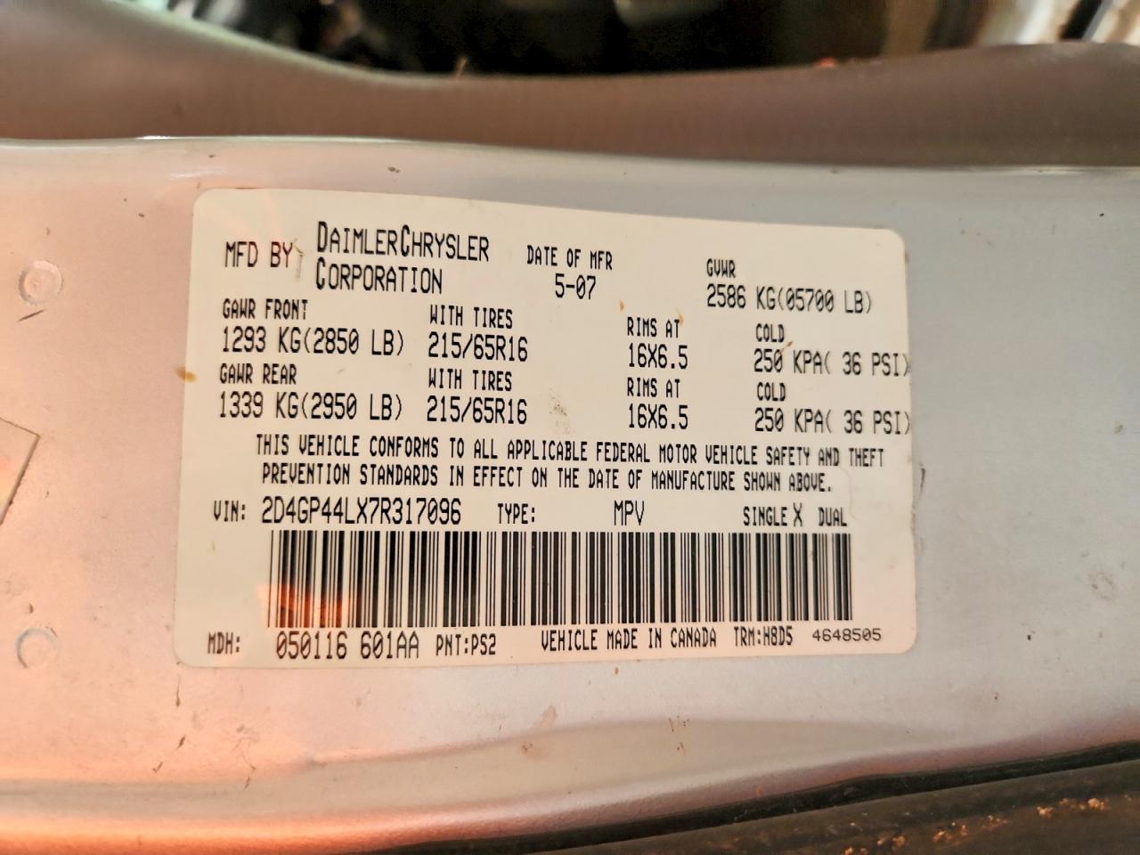 Dodge Caravan Sxt