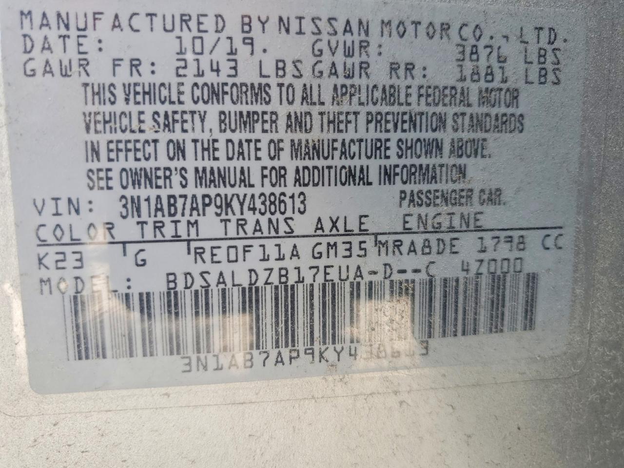 Nissan Sentra Sv