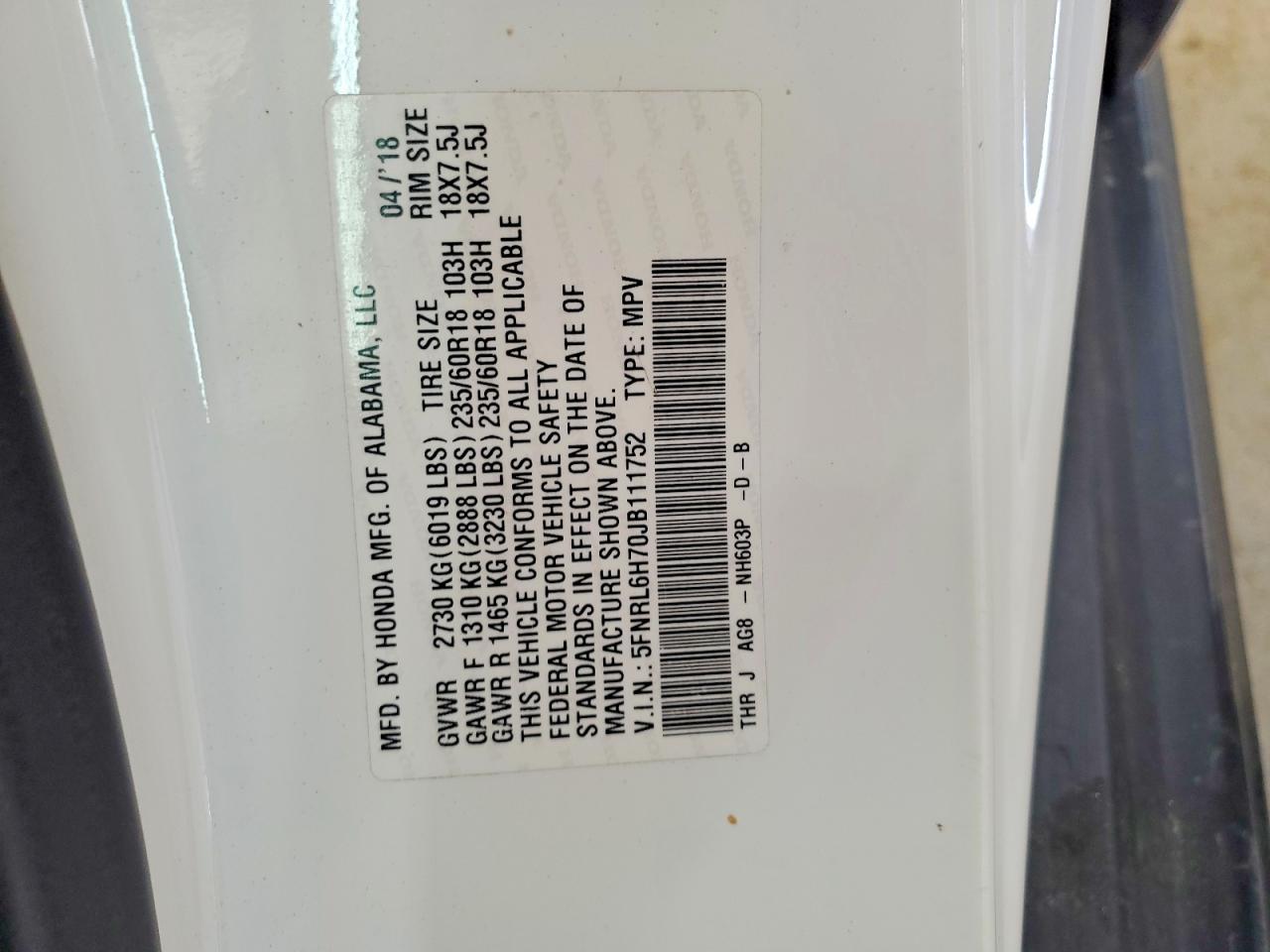 Honda Odyssey Exl