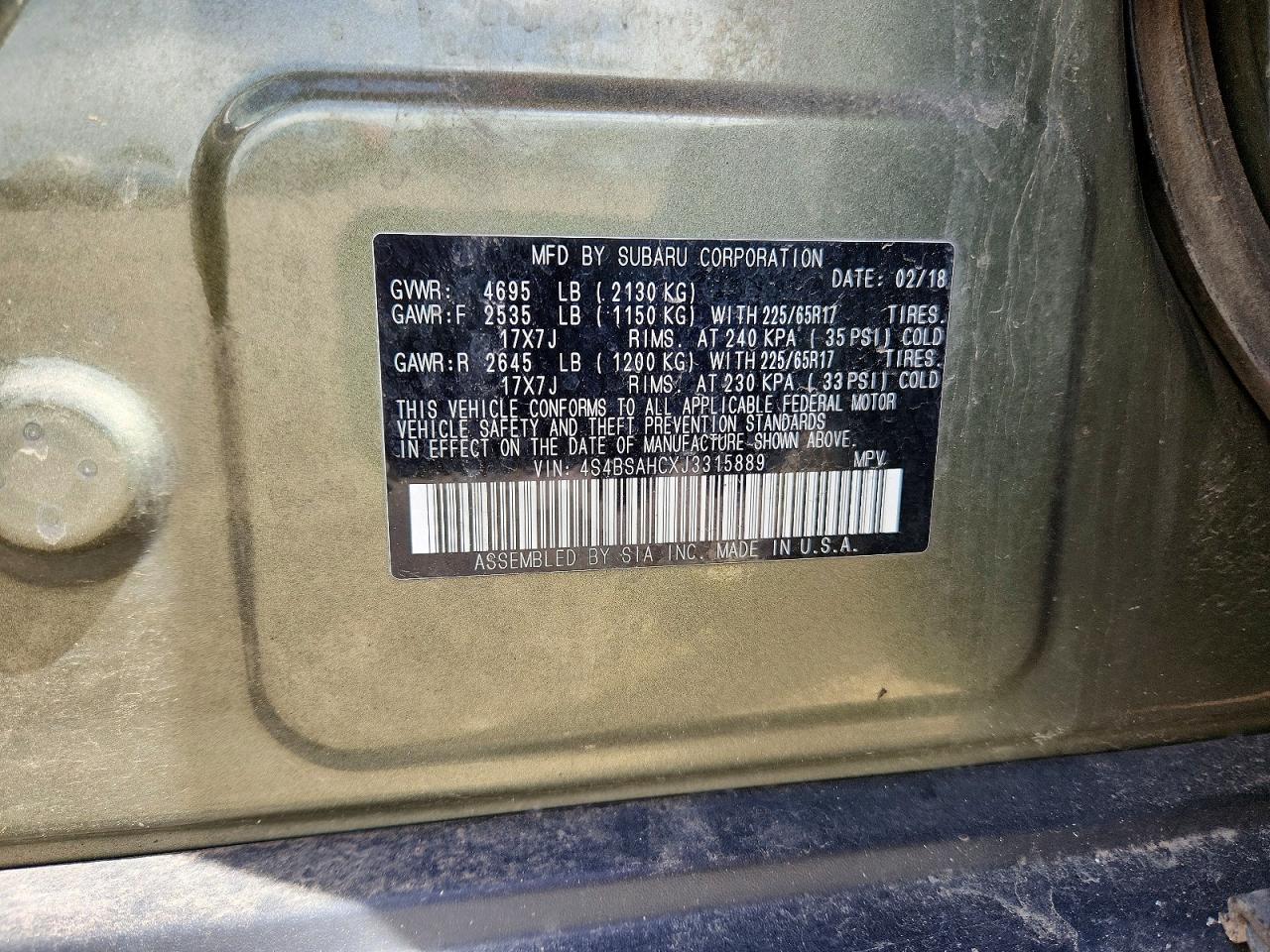 Subaru Outback 2.5i Premium