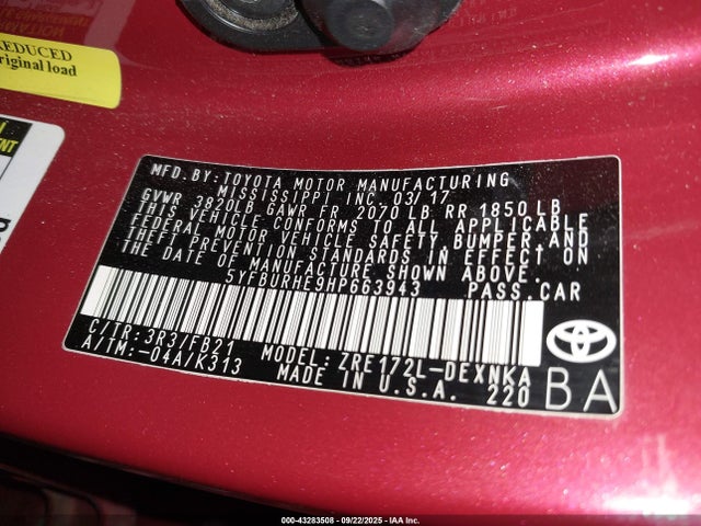 Toyota Corolla Le