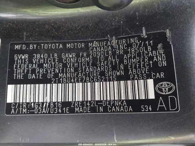 Toyota Corolla Le