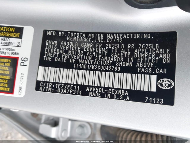 Toyota Camry Le