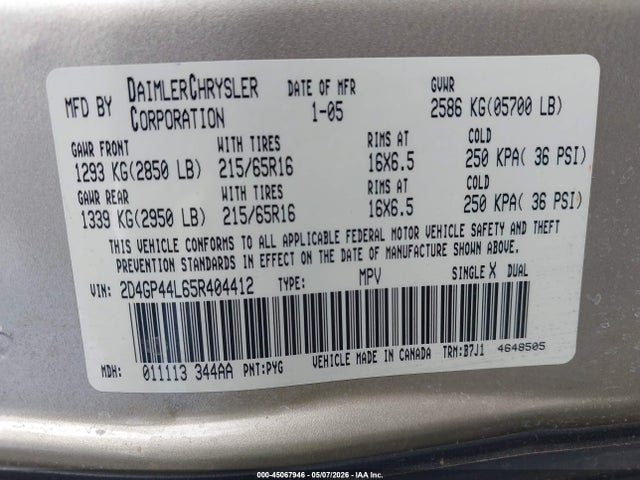 Dodge Grand Caravan Sxt