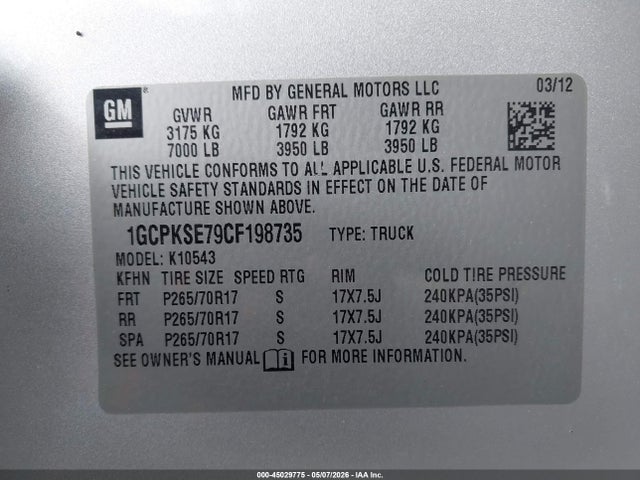 Chevrolet Silverado 1500 Lt