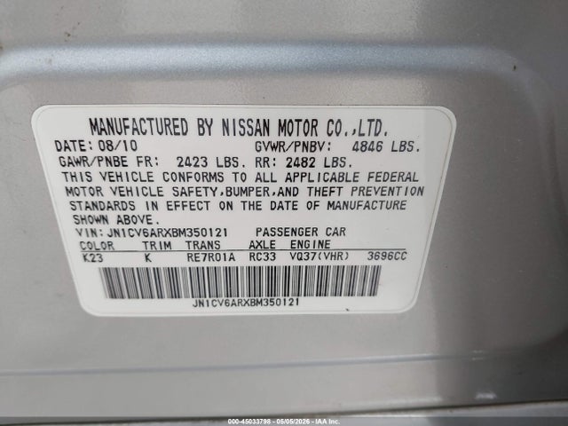 INFINITI G37x