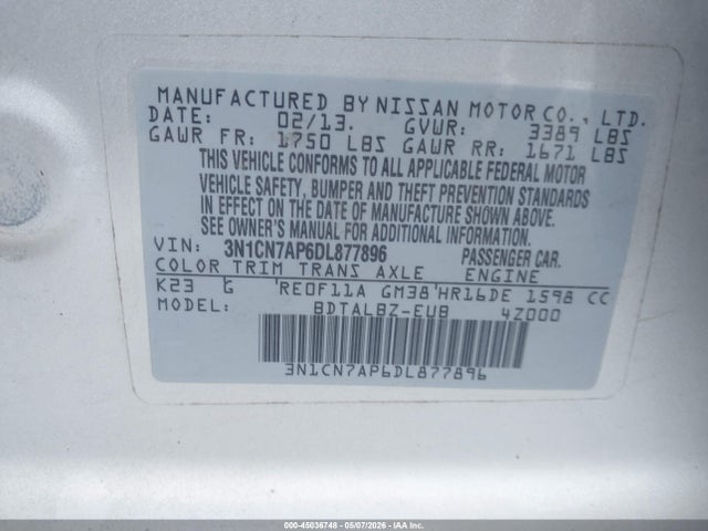 Nissan Versa 1.6 Sv