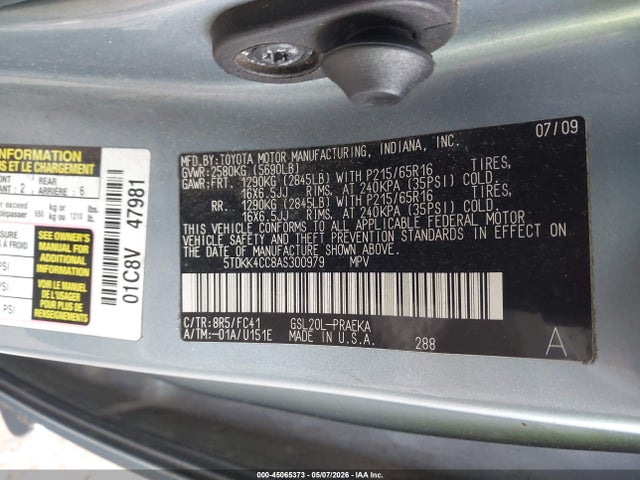 Toyota Sienna Le