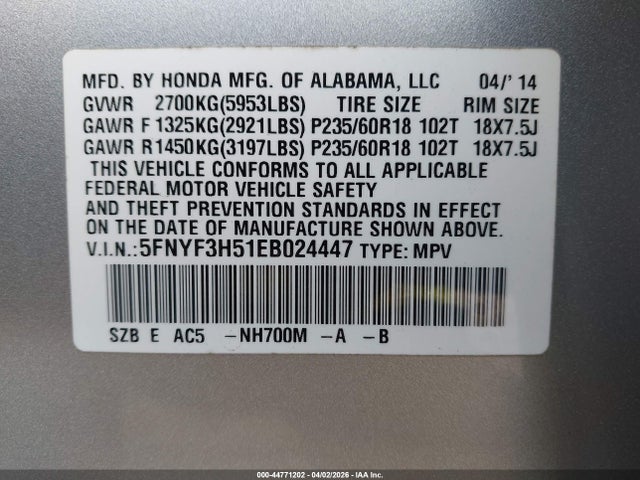 Honda Pilot Ex-l