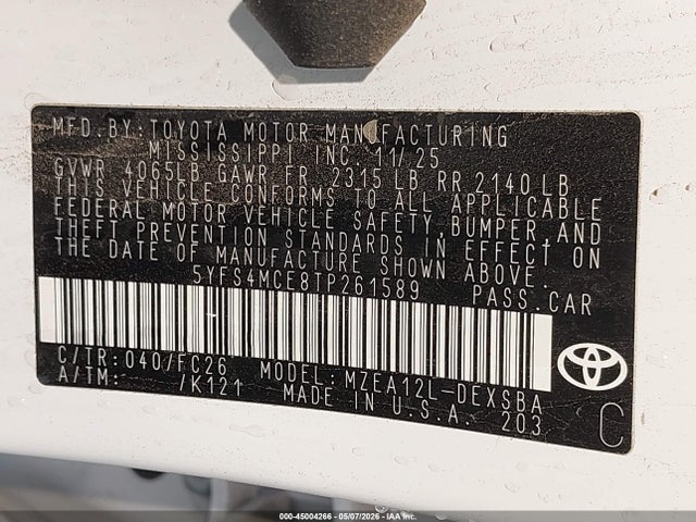 Toyota Corolla Se