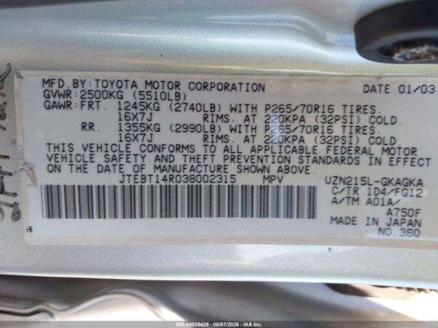 Toyota 4Runner Sr5 V8