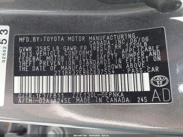 Toyota Corolla Le