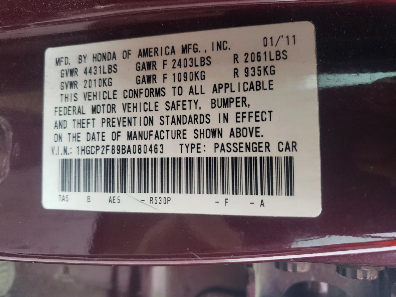 Honda Accord Exl