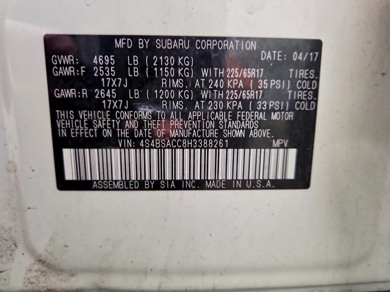 Subaru Outback 2.5i Premium