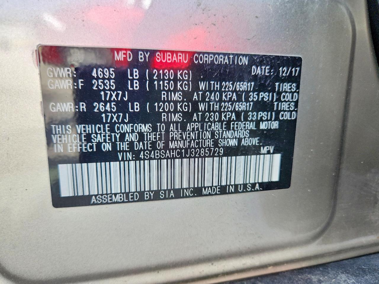 Subaru Outback 2.5i Premium