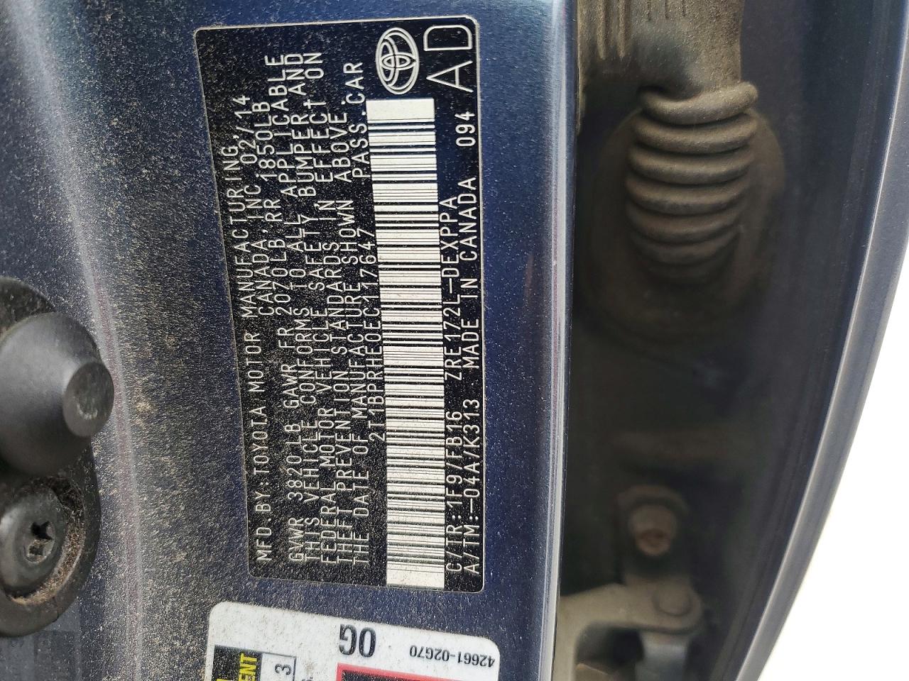 Toyota Corolla Le Eco Plus
