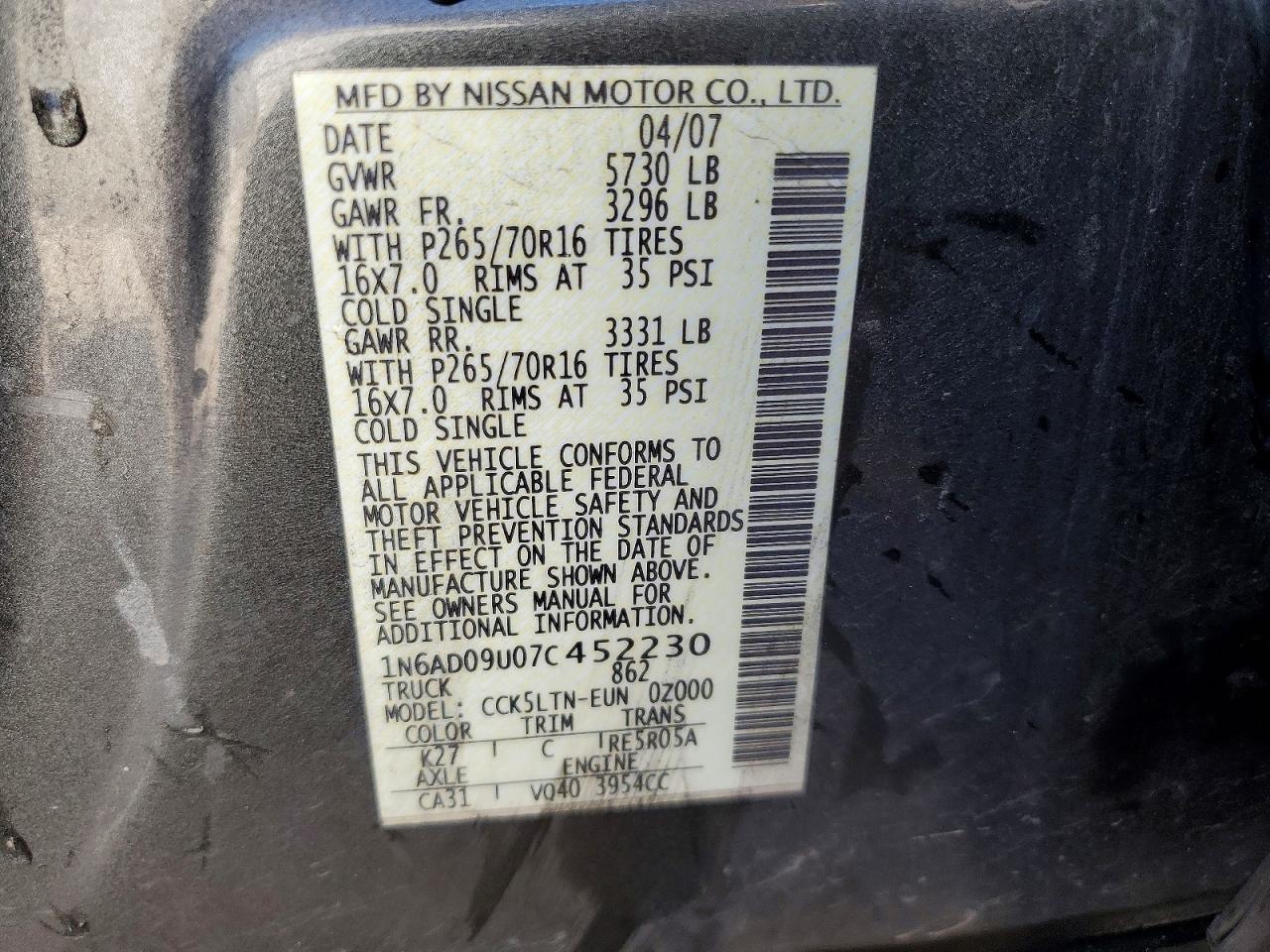 Nissan Frontier Se