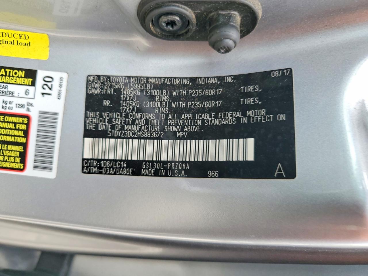 Toyota Sienna Xle 8-passenger