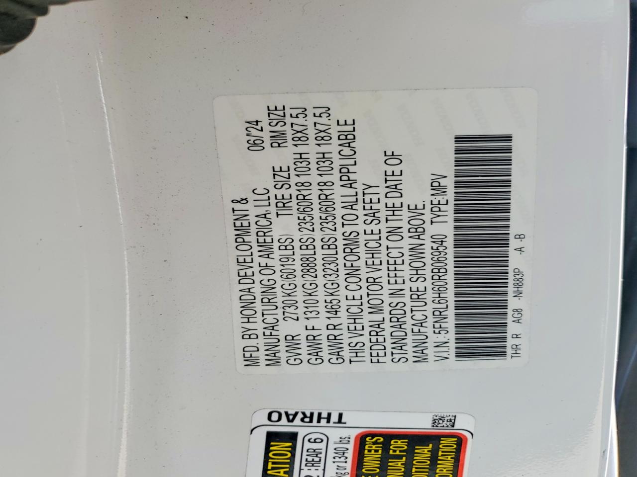 Honda Odyssey Exl