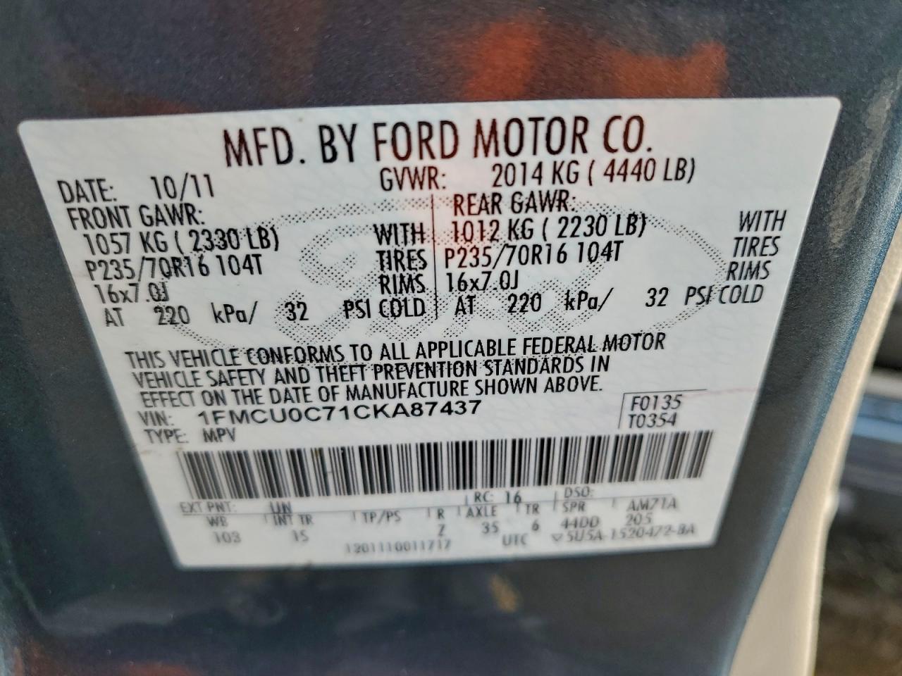 Ford Escape Xls
