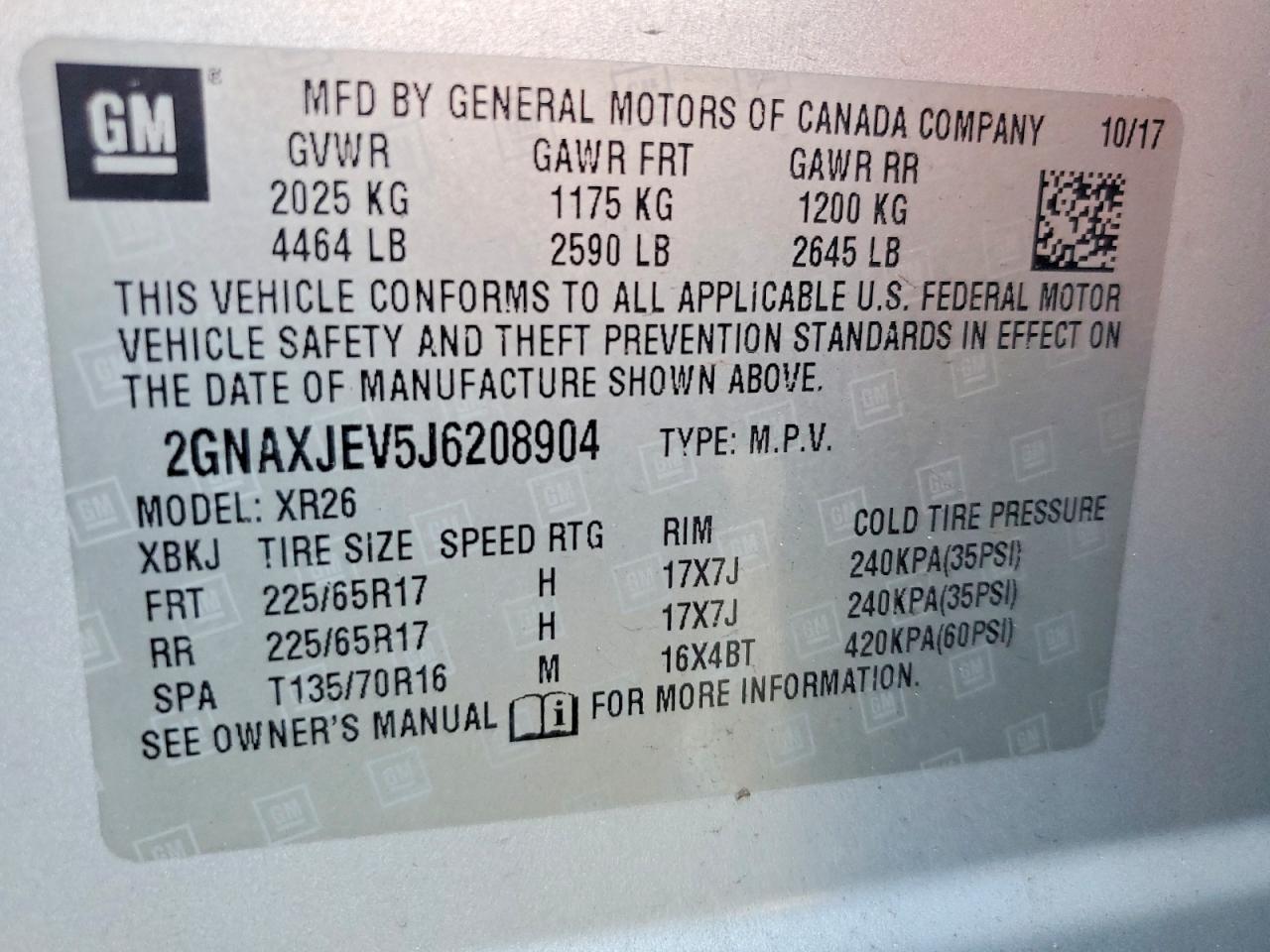 Chevrolet Equinox Lt