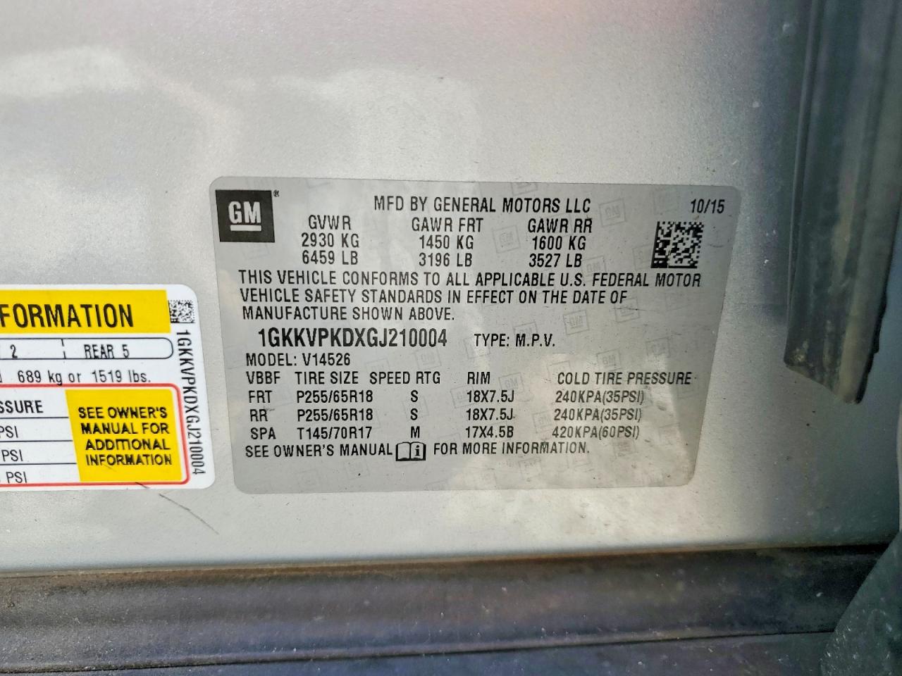 GMC Acadia Sle