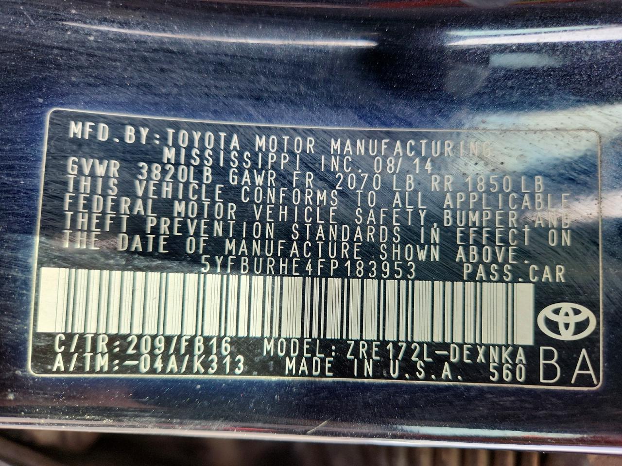 Toyota Corolla Le