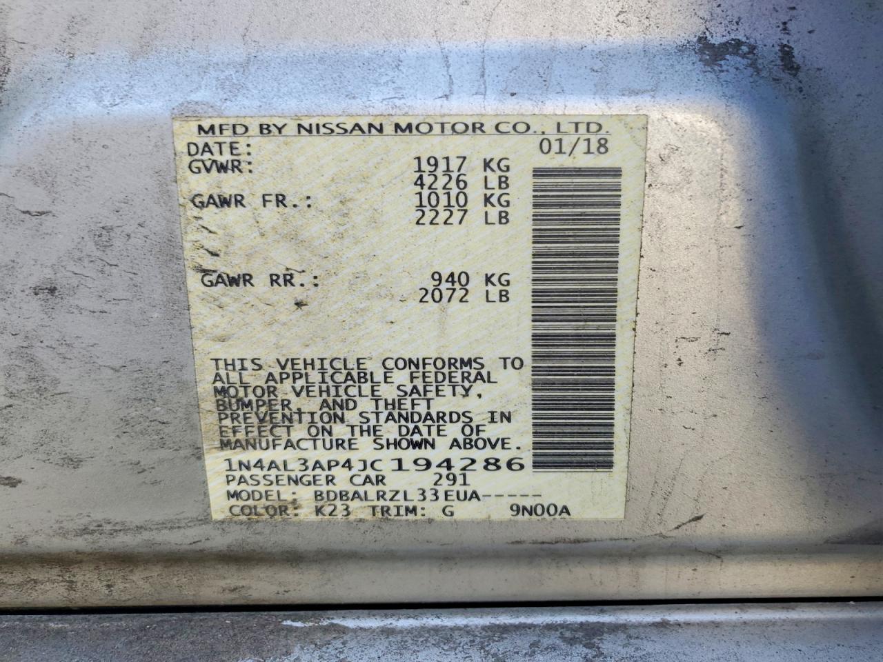 Nissan Altima 2.5 Sl