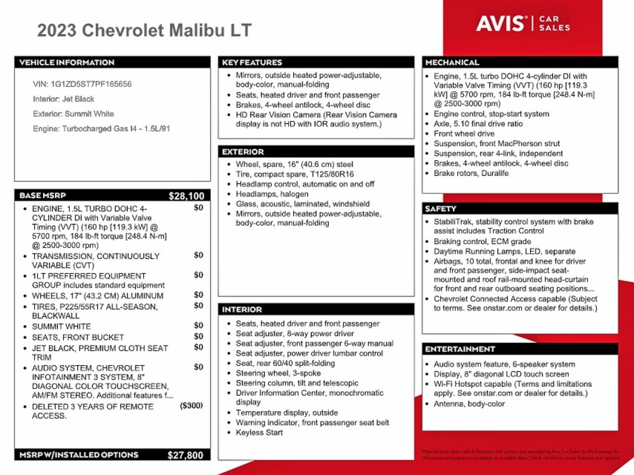 Chevrolet Malibu Lt