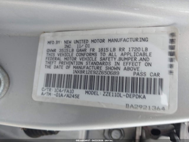 Toyota Corolla Le