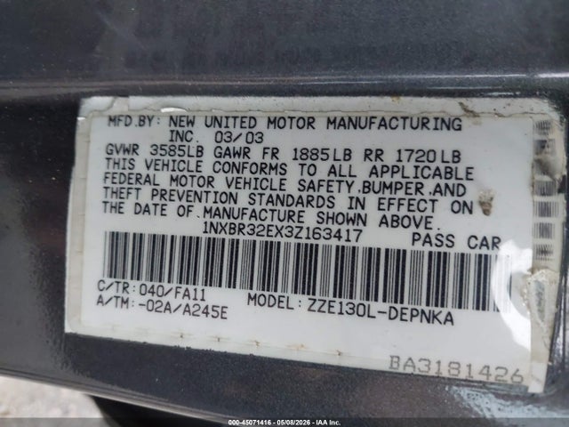 Toyota Corolla Le