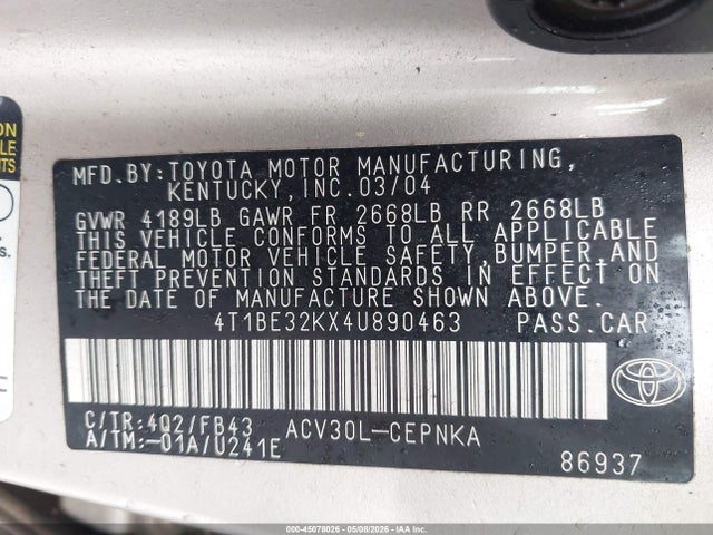 Toyota Camry Le