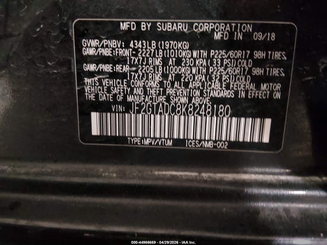 Subaru Crosstrek 2.0i Premium