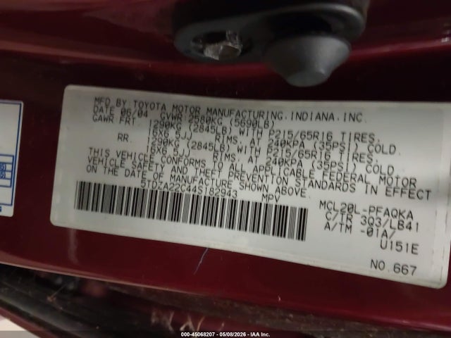 Toyota Sienna Xle