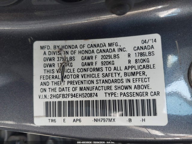 Honda Civic Ex-l